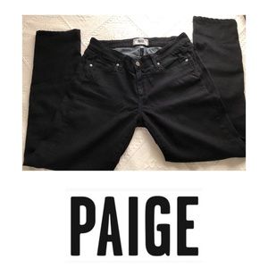 Paige Peg Skinny Black Jean Size 29 Length 28